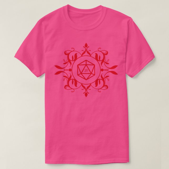 Camiseta D20 Dice Tabletop Crítico Adicto RPG (Diseño del anverso)