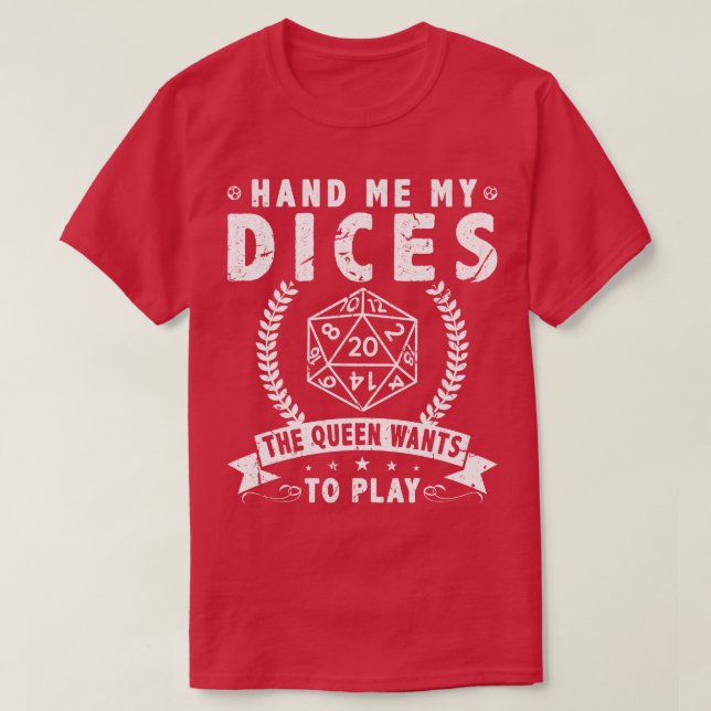 Camiseta D20 Dice Tabletop RPG Roleplay Gamer (Diseño del anverso)