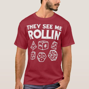 Camiseta D20 Dragones de fantasía para juegos Tabletop Dice