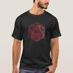Camiseta D20 Line Art - Roleplay RPG Tabletop Adventure