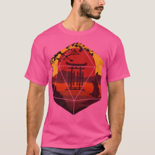 Camiseta D20 RPG Dice Art Dungeons Warrior Samurai Fantasy