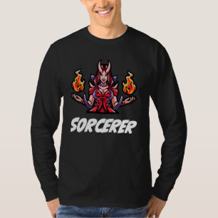 Camiseta D20 Rpg Dragons Tabletop Dungeon Clase Sorcerer