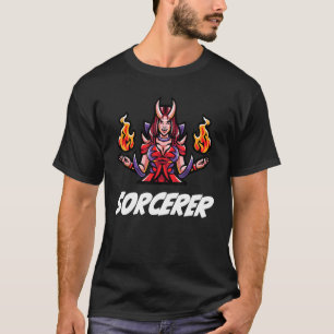 Camiseta D20 Rpg Dragons Tabletop Dungeon Clase Sorcerer