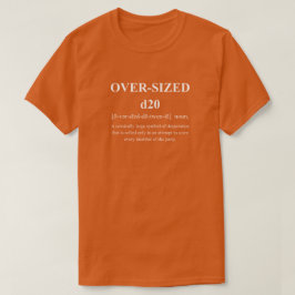 Camiseta d20 Sobredimensionado Definición Divertida Con Tex