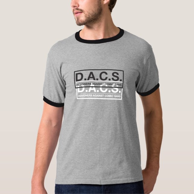 Camiseta D.A.C.S. Diseñadores contra cómico sin (Anverso)