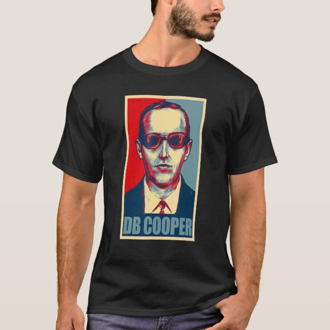 Camiseta D B Cooper Estilo retro de leyenda urbana (Anverso)