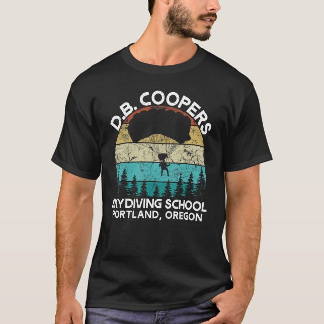 Camiseta D B Coopers Skydiving School Portland Oregon (Anverso)