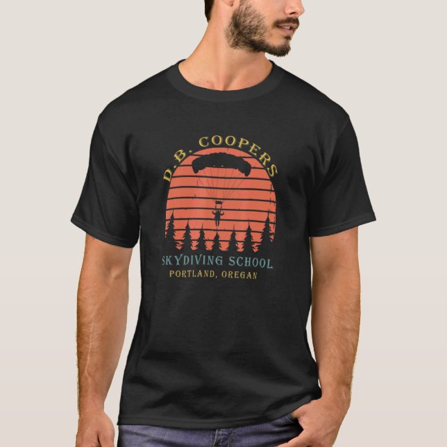 Camiseta D B Coopers Skydiving School Portland Oregon 1 (Anverso)