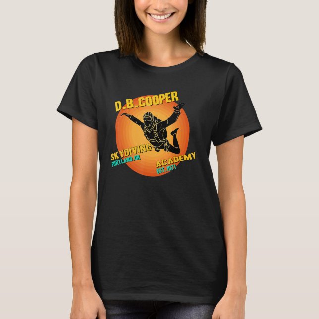 Camiseta D B Coopers Skydiving School Portland Oregon D (Anverso)