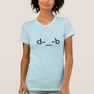 Camiseta d-_-b mínimo - escuchando el Emoticon de la música