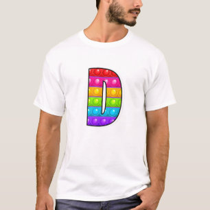 Camiseta D Cutest Capital Letra B Alfabeto Funny Poppin Ki