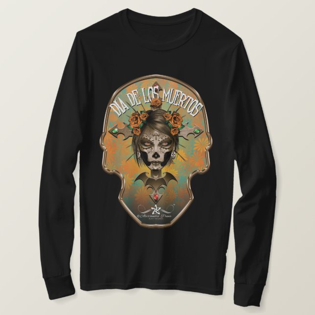 Camiseta D.D.L.M. La Catrina (Anverso del diseño)