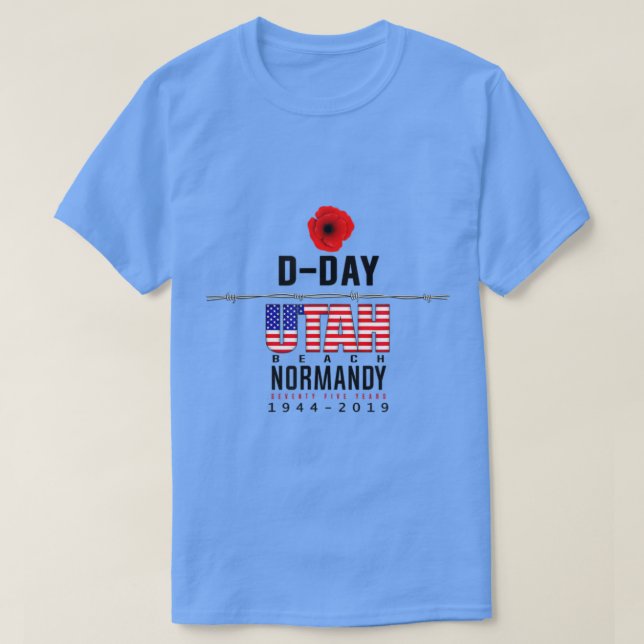 Camiseta D Day Aniversario de la Playa de Utah (Diseño del anverso)