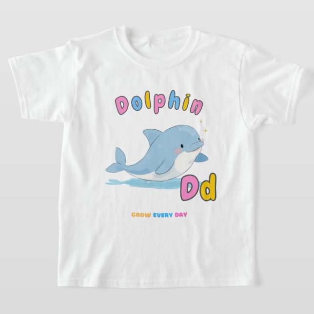 Camiseta "D es para delfín" Tee de alfabeto - Crecer cada d (Distribución)