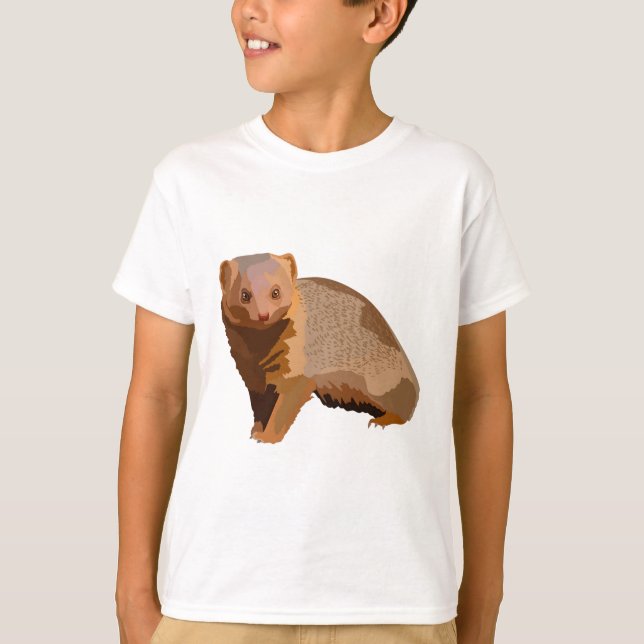 Camiseta D es para Dwarf Mongoose (Anverso)