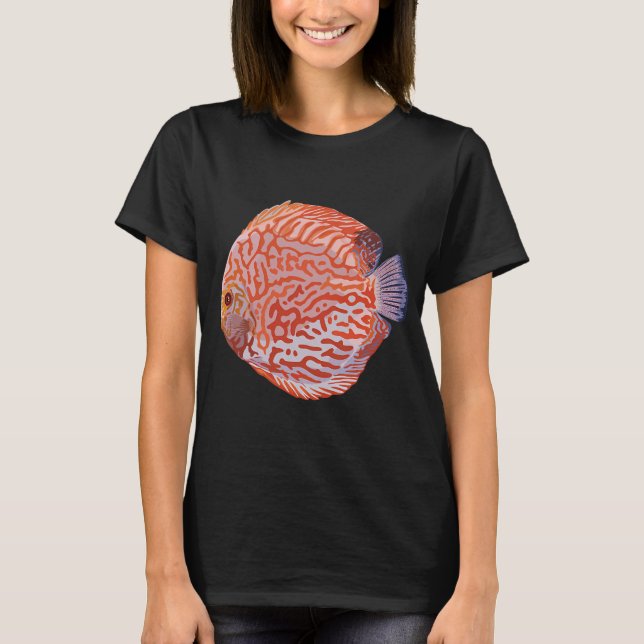 Camiseta D es para el pez disco, pez disco (Anverso)