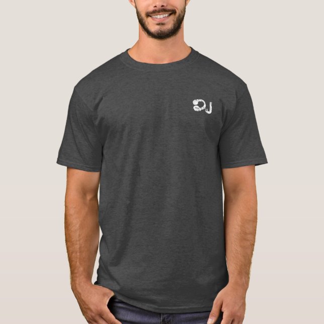 Camiseta d.j. audífonos mandala con tema musical (Anverso)