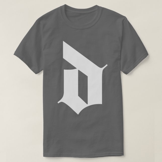 Camiseta d letra gótica (Diseño del anverso)