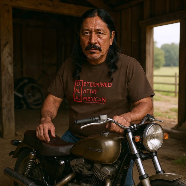 Camiseta D.N.A. - Nativo americano determinado (Subido por el creador)