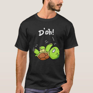 Camiseta D oh linda tortuga tendida en la espalda divertida