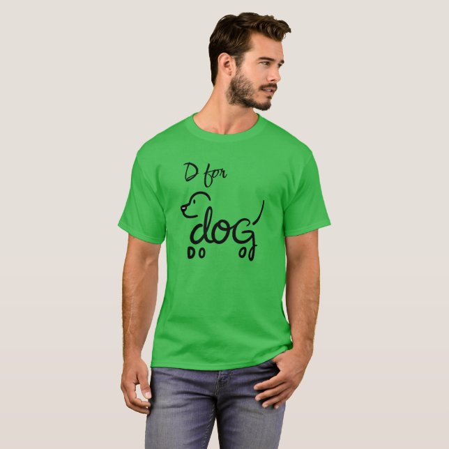 Camiseta D para perro (Anverso completo)
