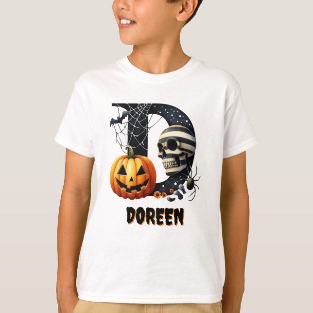 Camiseta D Truco inicial o trato lindo Halloween (Anverso)