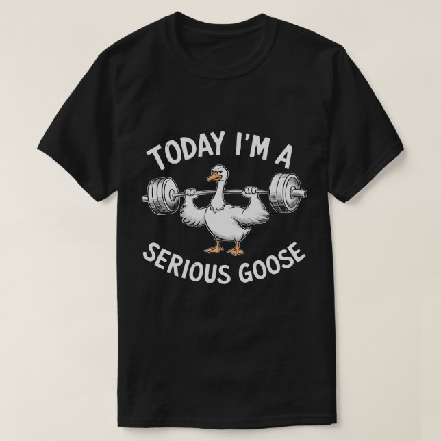 Camiseta DA72-Hoy soy un serio gimnasio de Pesos de Levanta (Diseño del anverso)