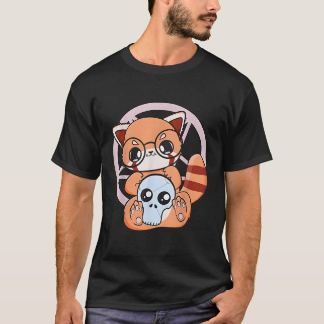 Camiseta Dã A De Los Muertos Panda Rojo México Pajama Paste (Anverso)
