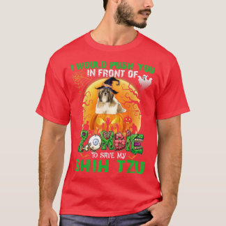 Camiseta Da Miedo Empujarte Frente A Los Zombis Para Salvar