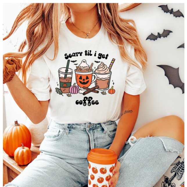 Camiseta Da miedo hasta que consiga café Halloween (Subido por el creador)