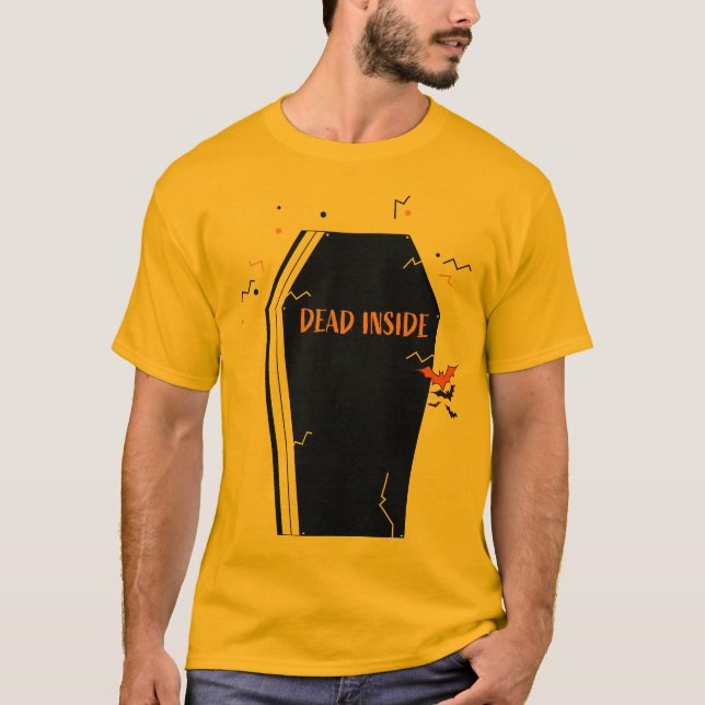 Camiseta Da miedo por muerto dentro de Halloween (Anverso)