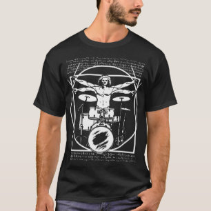 CAMISETA DA VINCI DRUMMER - VITRUVIANO JUGANDO LOS DROMAS