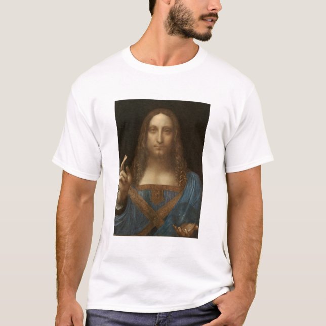 Camiseta Da Vinci, salvador del mundo, salvador Mundi (Anverso)