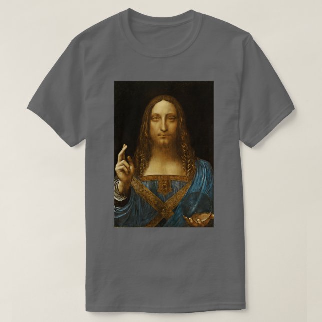 Camiseta Da Vinci Salvator Mundi (Diseño del anverso)