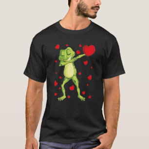 Camiseta Dab Animales El día de San Valentín de rana anfibi