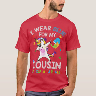 Camiseta Dab Autism Unicorn Puzzle Heart I Wear Blue For My