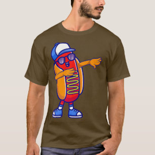 Camiseta Dab Dabbing Hiphop Sunglass Hotdog Bun Ketchup