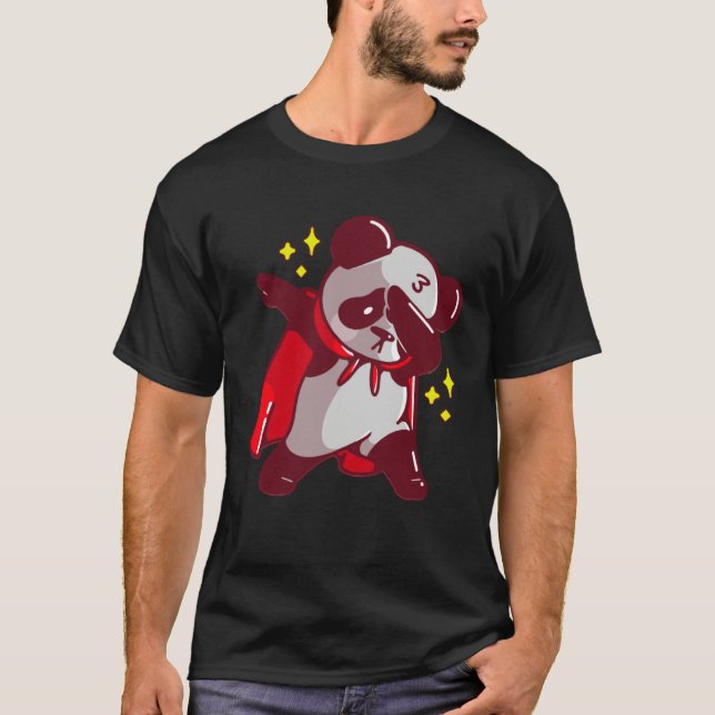 Camiseta Dab Dabbing Move Panda Bear with Cape Dance Dabbin (Anverso)
