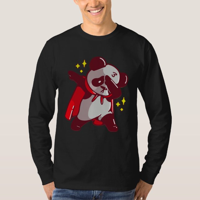 Camiseta Dab Dabbing Move Panda Bear with Cape Dance Dabbin (Anverso)