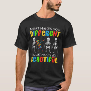 Camiseta Dab Esqueleto Conciencia del Autismo Pieza de Romp