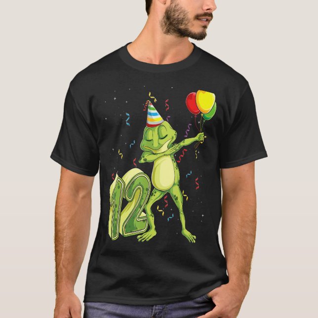 Camiseta Dab Frog 12th Birthday 12 Years Bday Ki (Anverso)