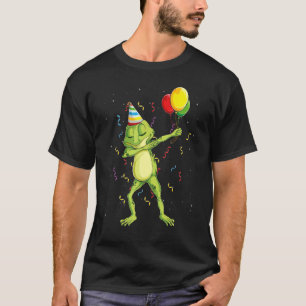 Camiseta Dab Frog Fiesta de cumpleaños Anfibio Niños de cum