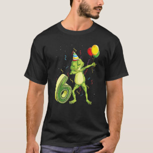 Camiseta Dab Frog Sexto Cumpleaños Seis Años