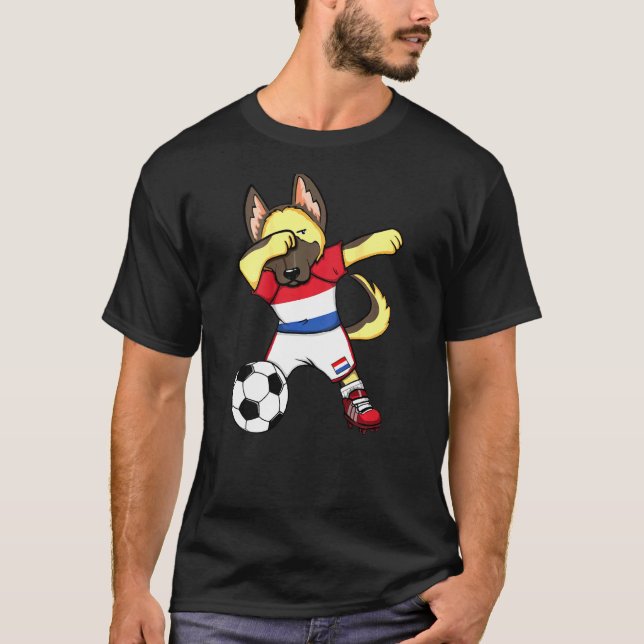 Camiseta Dab German Shepherd Países Bajos Soccer Fans Jerse (Anverso)