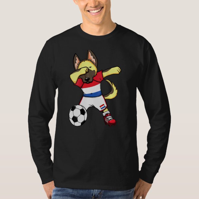 Camiseta Dab German Shepherd Países Bajos Soccer Fans Jerse (Anverso)