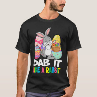 Camiseta Dab It Like A Rabbit Easter Day   For Boys Girls  