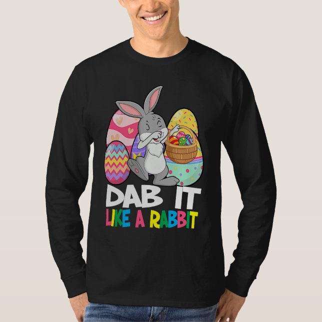 Camiseta Dab It Like A Rabbit Easter Day   For Boys Girls   (Anverso)