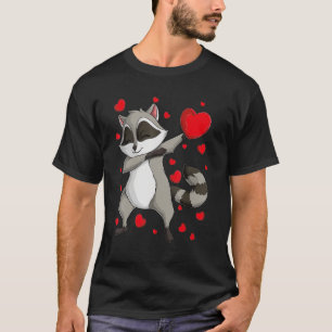 Camiseta Dab Jungle Animales Dabbing Raccoon El día de San
