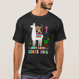 Camiseta Dab Sloth de 7 años montando Unicornio 2016