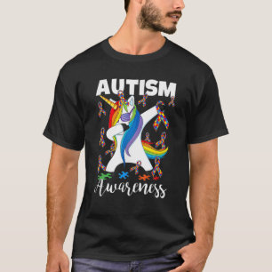 Camiseta Dab Unicorn Autism Awareness Gits Hombres Niños